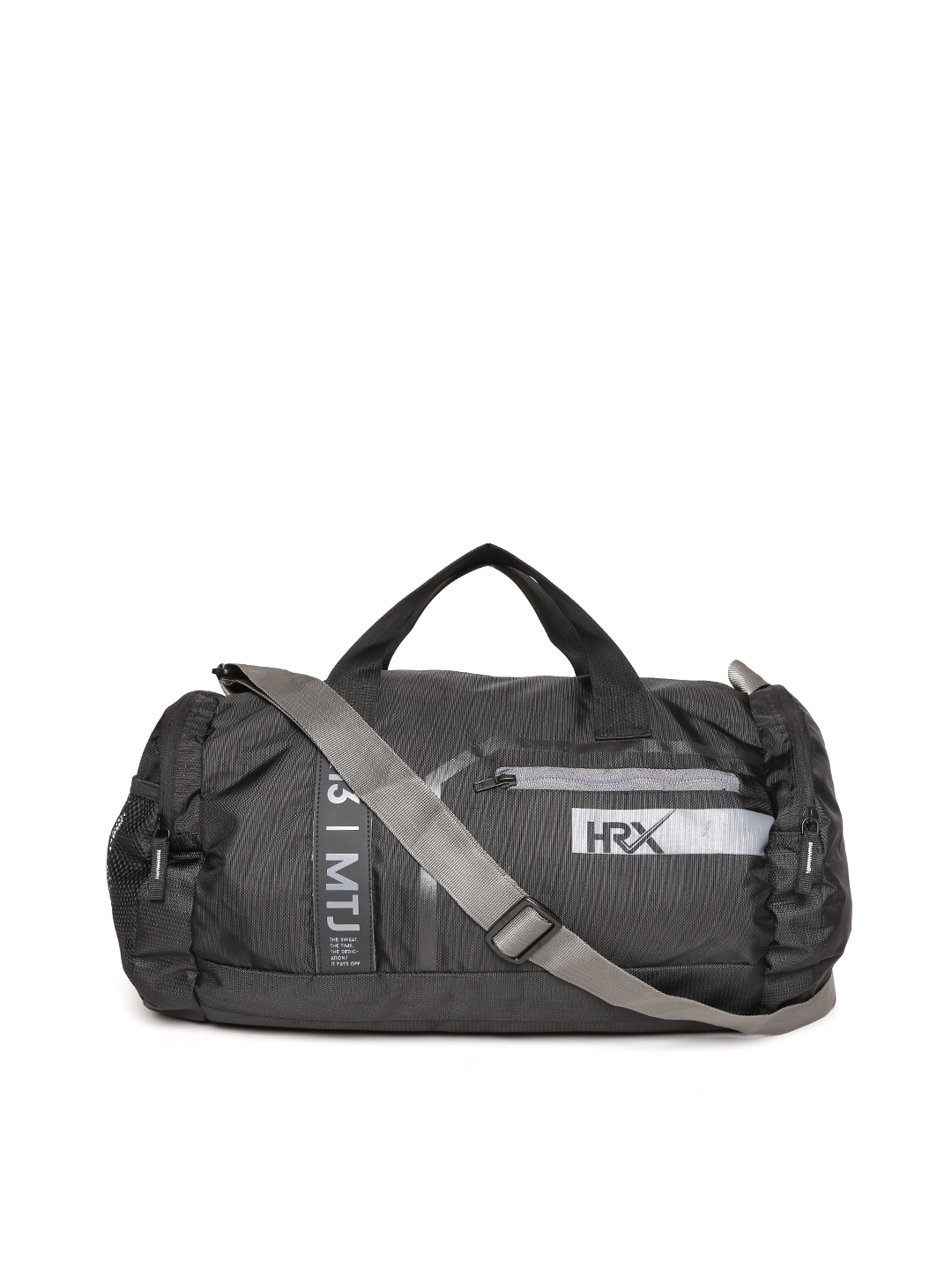 Black Solid Training Duffel Bag 1