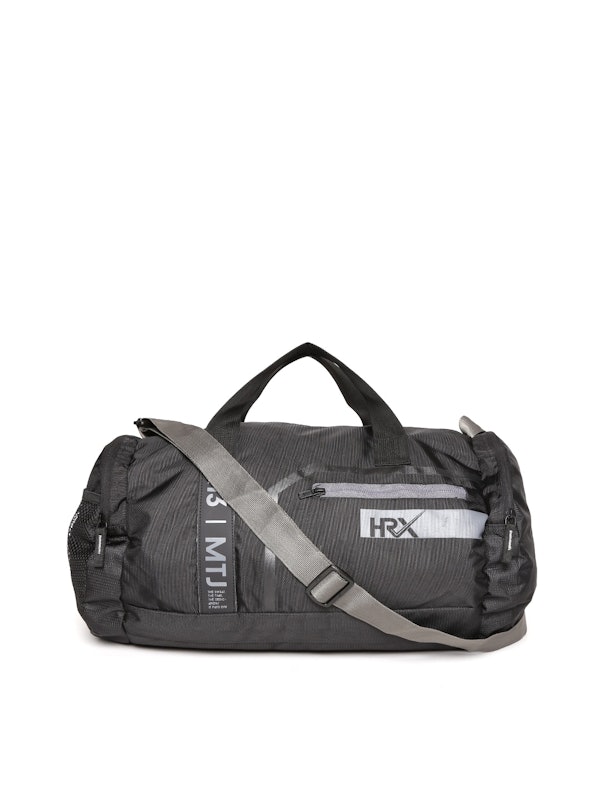 Black Solid Training Duffel Bag 1
