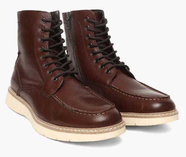 Joeey Ankle-Length Lace-Up Leather Boots 1