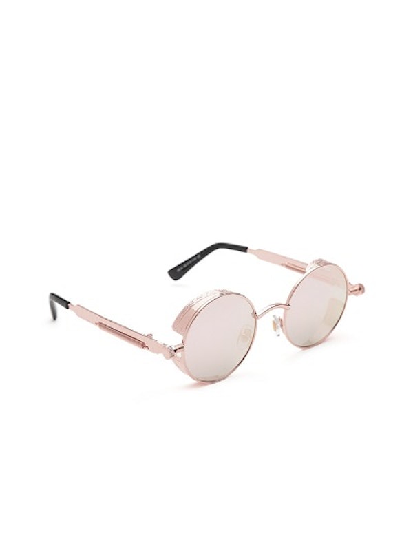 Women Mirrored Round Sunglasses 1