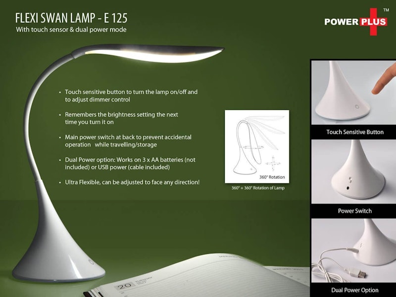 Base 1-Watt Swan Plastic Lamp E125 1